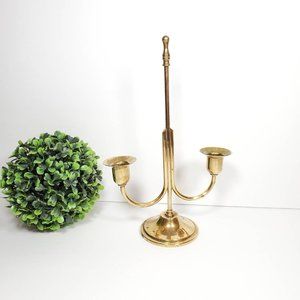 Vintage Brass Candelabra 2 Arm Candle Stick Holder Brass Candle Holder